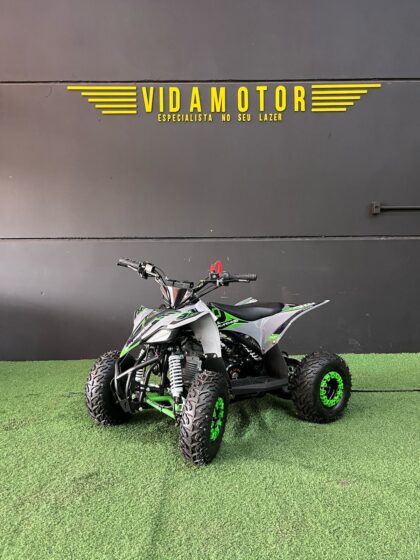 Quadriciclo  Fun motors infantil para crianças de 5 a 9 anos- AVALANCHE 90cc cinza